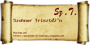 Szohner Trisztán névjegykártya